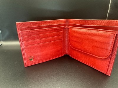 Rolex Wallet Card Holder Authentic Rolex Red  Wallet 0060.02.34 New Old Stock