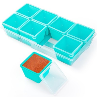 Gemice BPAFree Silicone Freezer Molds with Base, Individual 8Pack 1Cup Portio...