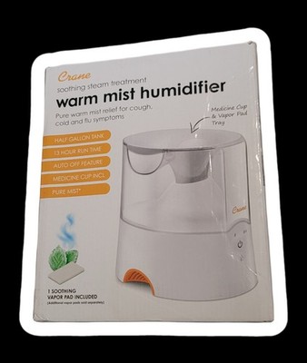 CRANE 2 In 1 Warm Mist Humidifier And Steam Inhaler Relieve Coughs, Colds, Flu, 