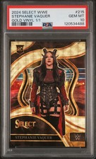 2024 Panini Select WWE Stephanie Vaquer #215 Gold Vinyl 1/1 PSA 10