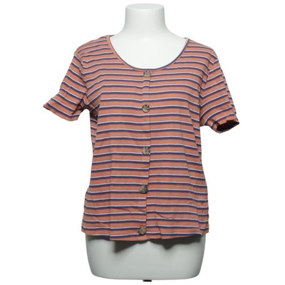 Rainbow, T-shirt, Größe: 44/46, Orange/Blau/Weiß, Baumwolle, Streifen #QuT