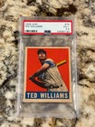 1948 Leaf #76 Ted Williams Red Sox PSA 3.5 Freshly Graded Centered Vivid Colors