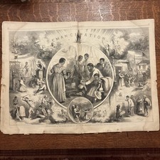 Harper’s Weekly January 24 1863 No 317 Genuine Original Thomas Nast Emancipation Harper’s Weekly January 24 1863 No 317 Genuine Original Thomas Nast Emancipation