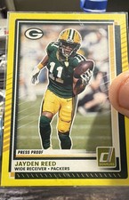 2025 Panini Donruss - Jayden Reed #49 Press Proof Yellow