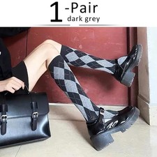 Long Socks Women Stockings Organic Cotton Warm Thigh High Ladies Girls Street