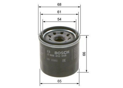Ölfilter BOSCH 0 986 452 058 für OE 15601 81402 - 15601 81402 000 - 15601 87101