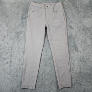 State and Liberty Tech Pants Mens 30x30 Light Grey Athletic Fit 4-Way Stretch