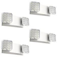 4 Pack LED Emergency Lights with Battery Backup and Adjustable Heads