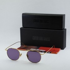 Cutler and Gross CG1268GPLS 001 Gold/Purple 47-23-145 Sunglasses New Authentic