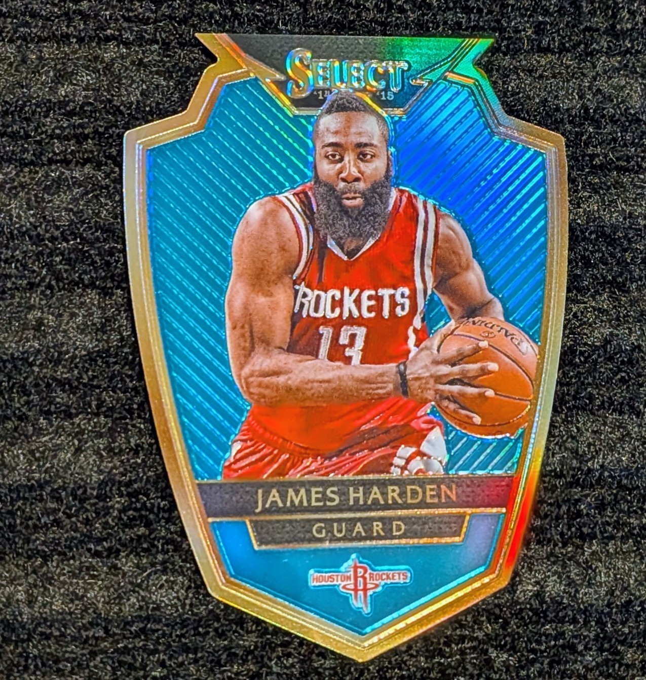 2014-15 Panini Select Premier Level Blue Die-Cut Prizm /199 James Harden #131