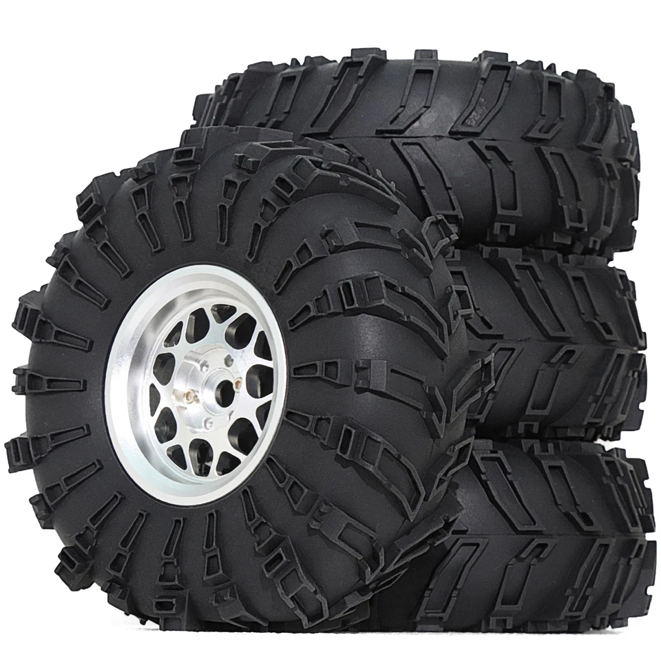 Juego de llantas Beadlock de 2,2" 138 mm para coches sobre orugas de radiocontrol de 1/10 como Axial SCX10 Foto 3 de 4