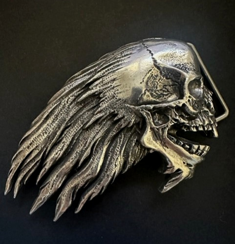 METALLICA Flaming Skull Buckle
