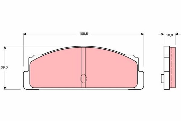 1 X Bremsbelagsatz BremsbeläGe TRW GDB107 FüR Fiat 132 124-image