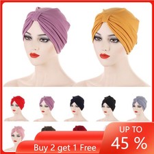 Indian Muslim Women Hijab Turban Hair Loss Chemo Cap Beanie Hat Wrap Headscarf