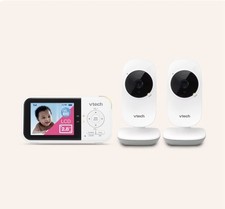 VTech VM819-2 2 Cameras 2.8" Digital Baby Monitor Temp Monitor Two Way Audio