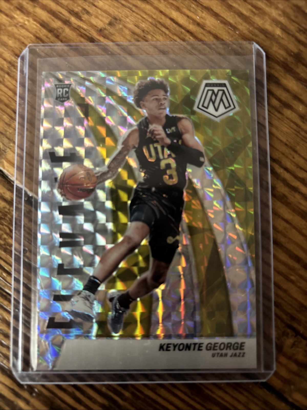 2023 Panini Mosaic - Elevate Silver Mosaic Prizm #22 Keyonte George (RC)