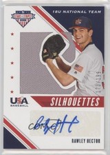 2020 USA Baseball Stars & Stripes Silhouettes Signatures Rawley Hector Auto 10ip