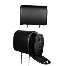 THE HEADREST SAFE Removable Slide Bundle Headrest Safe - Black Leatherette