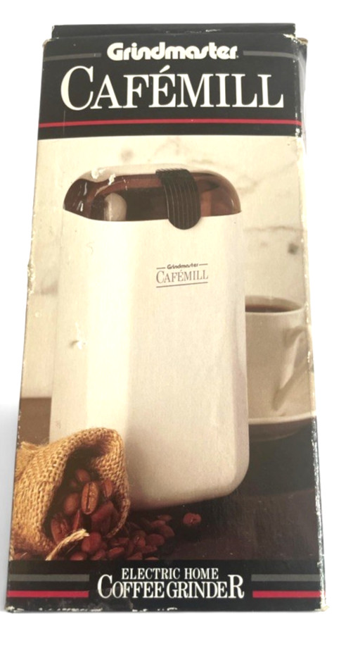 Grindmaster Cafemill White & Black Coffee Grinder new open box