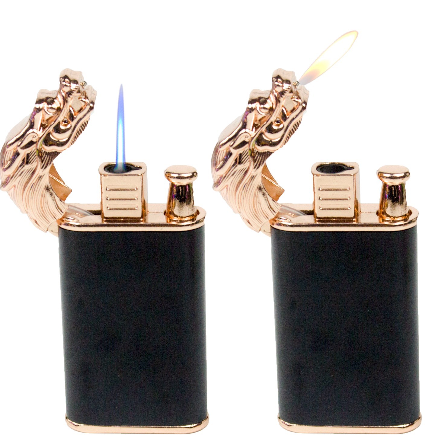 Dual Flame Windproof Refillable Pocket Lighter