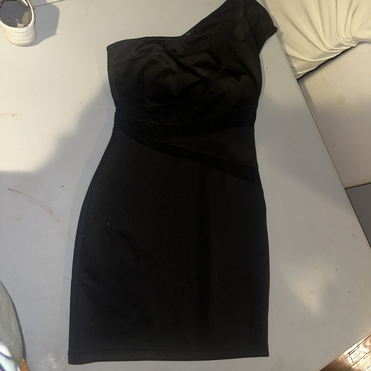 one shoulder black dress forever 21 FOREVER 21 BLACK ONE SHOULDER DRESS SMALL/PETITE