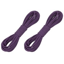 2 Pcs Faux Suede Leather Cord, 2.6mm x 5.5 Yards Flat String, Dark Purple