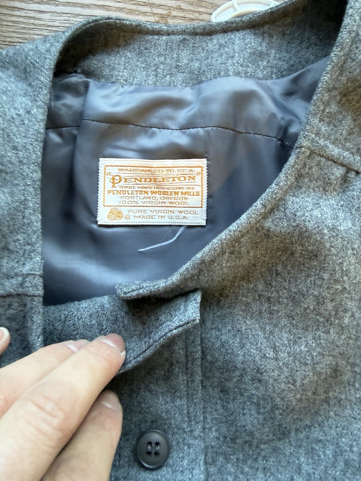 Vintage 80s Pendleton Virgin Wool Button Front Be… - image 10