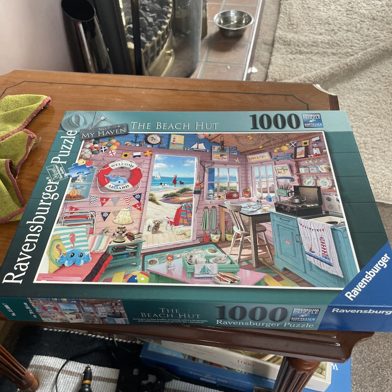 Ravensburger The Beach Hut 1000 Pieces Jigsaw Puzzle Complete Free Pp