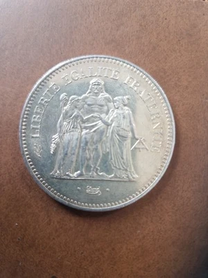 France - 50 Francs "Hercule" - 1974 - monnaie Argent 900°/°° millièmes - Photo 1/2