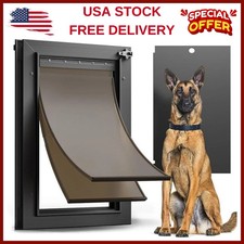 All Aluminum Dog Door for Exterior Door, Large Doggy Door, Heavy Duty Pet Door,