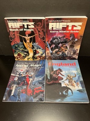 Palladium RIFTS RPG Book Lot of 4 Magic Game Master Guide England Rise of Magic