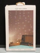West Arrow 96 Led Curtain Lights In Cool White 14781
