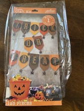 Jolees Boutique Paper Craft Kit Trick or Treat  2 Halloween Banner Flag Packs