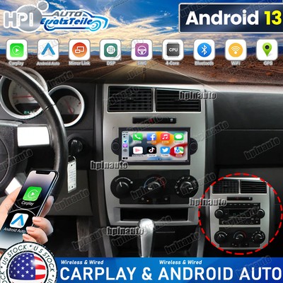 AHD MIC For 2005-07 Dodge Charger Magnum Carplay Android 13 Car Stereo Radio GPS