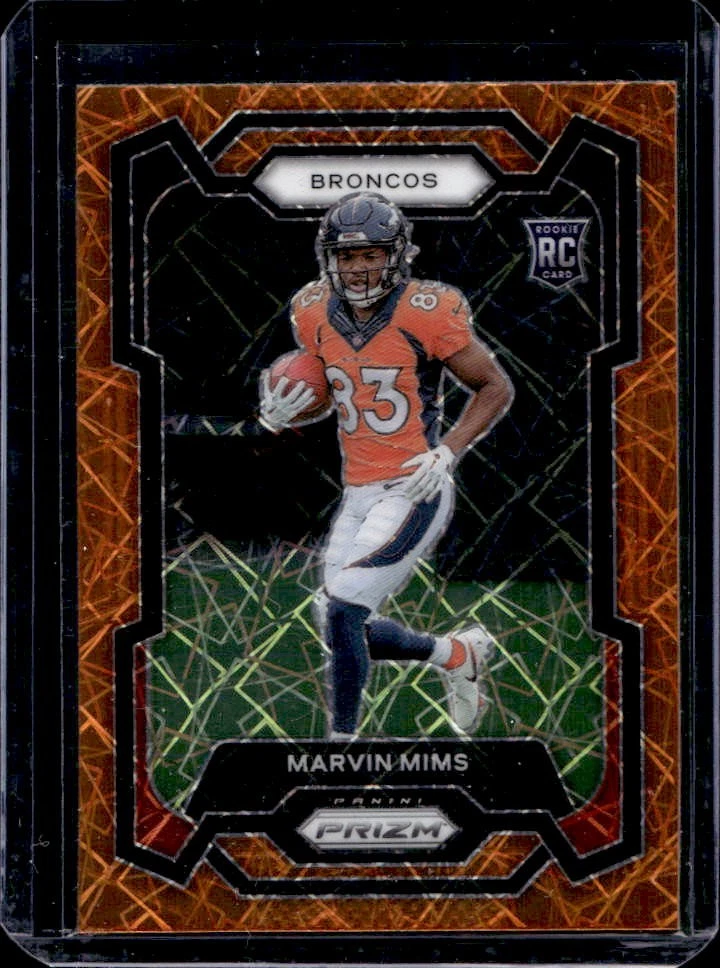 2023 Prizm Marvin Mims RC Lazer Rookie #327 Broncos