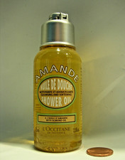 L'Occitane Amande Almond Shower Oil CLEANSING MILK BATH BODY 2.5 oz 75 ml wash