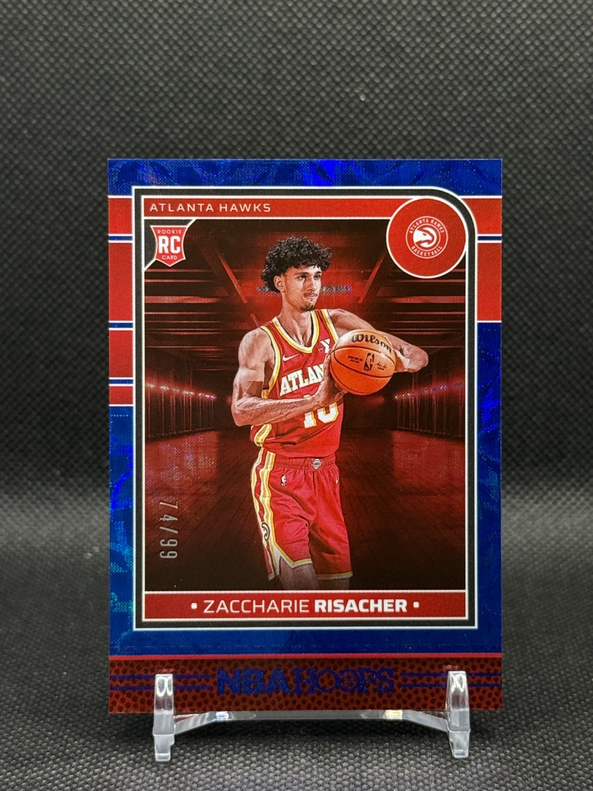 2024-25 NBA Hoops Zaccharie Risacher #231 RC Rookie Blue Scope /99