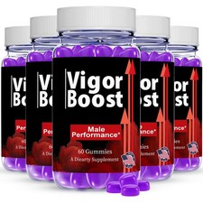  5 Pack  Vigor Boost Gummies - VigorBoost Performance Support for Men