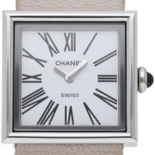 Chanel Mademoiselle Watch Ladies H0827 Stainless Steel 22mm White Dial #LPW2409