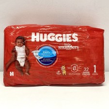 Huggies Little Snugglers Baby Disposable Diapers 32 Ct Pack Size 1 0.38 per diaper