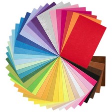 8 x 12 Inches Felt Sheets for Crafts, 40Pcs Squares Fabric Sheets, Assorted C...