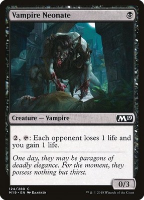 Vampire Neonate Foil Core Set 2019 124 NM MTG