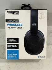 NEW Altec Lansing Whisper Over The Ear Headphones Black Model MZX697-BLACK Read