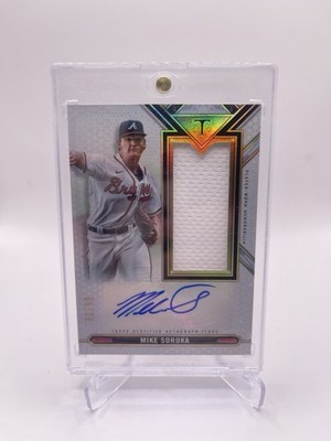 2021 Topps Triple Threads - Autographed Single Jumbo Relics Mike Soroka #ASJR-MS