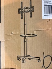 Mobile Rolling TV Cart Stand Mount w/ Shelf Black Model MT20048-NEW 
