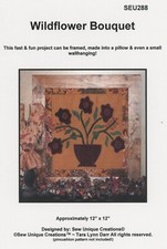 Sew Unique Creations Wildflower Bouquet Primitive Folk Art Applique Pattern