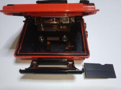 SONY WALKMAN WM-F5 on the BEACH RED Cassette Player Tested Working