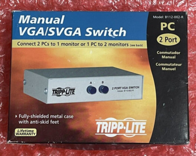 TRIPP LITE MFG CO. B112-002-R 2 Port VGA SVGA Manual Switch