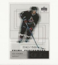 2000-01 Upper Deck Ice Prime Performers 0342/1500 Ossi Vaananen #119