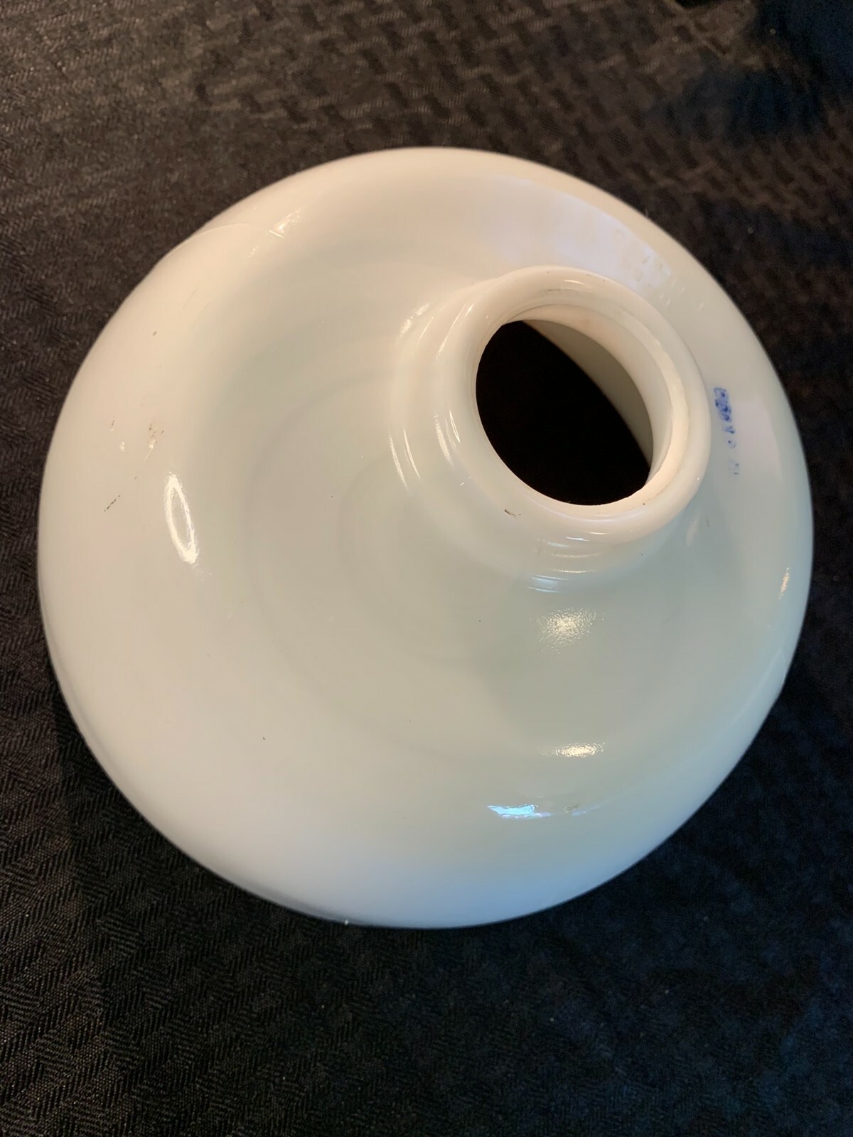 Glass Torchiere Diffuser Pair of 8.25” Torchiere Shade Plain Round Milk Glass Diffuser Tempered ...